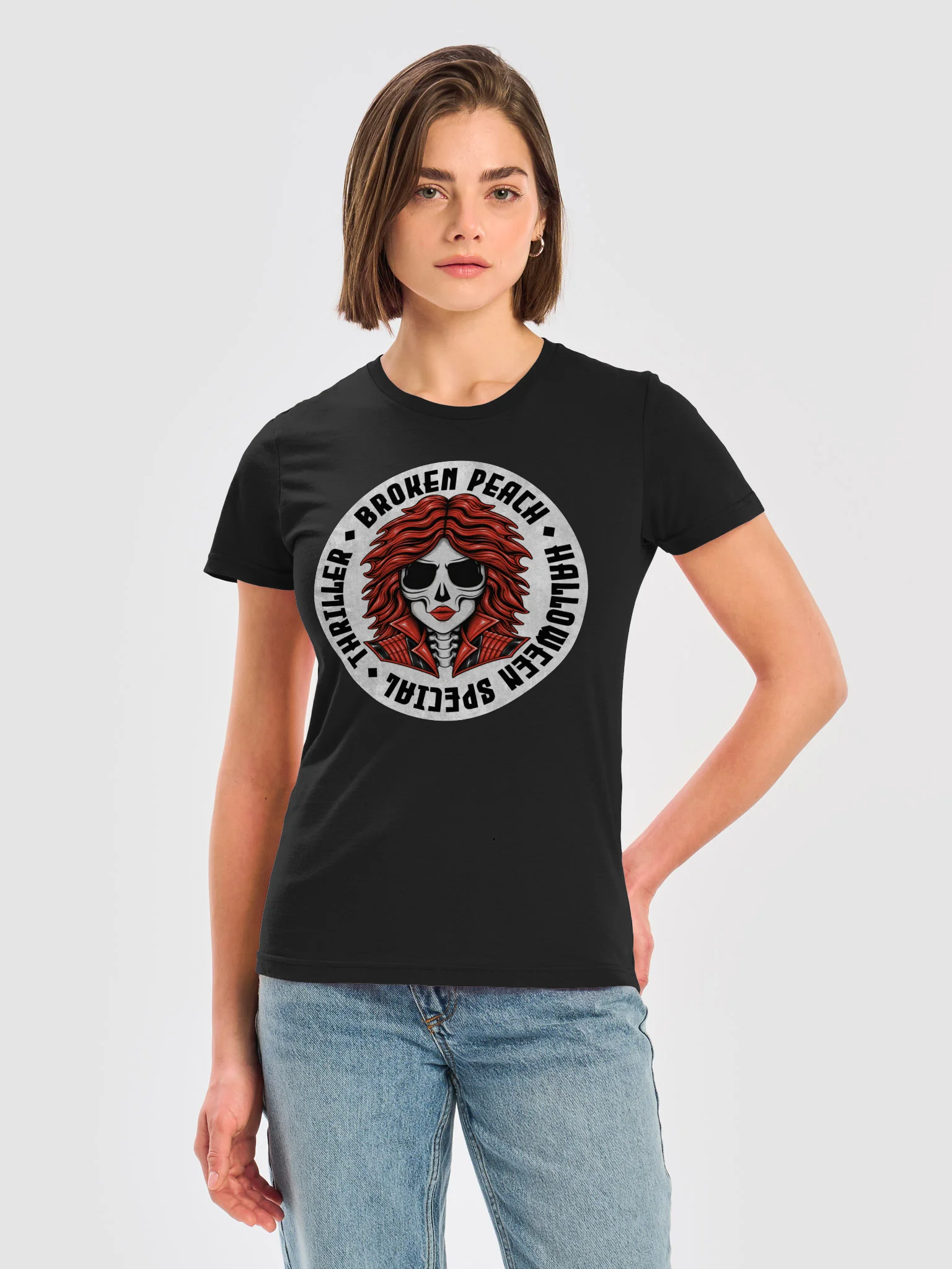 Broken Peach – Women's Thriller Halloween T-Shirt product image (5)