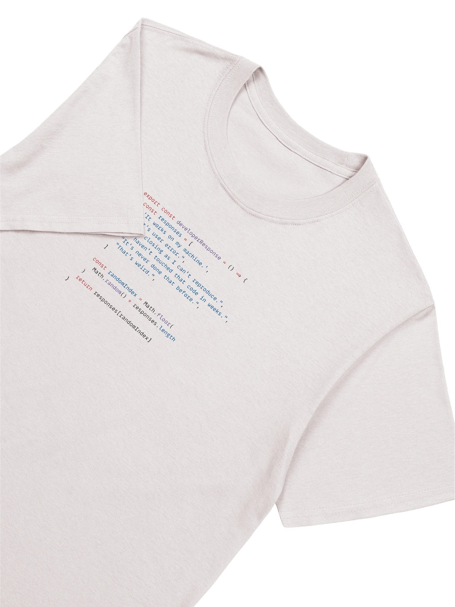 Developer Excuse Javascript Embroidered T-Shirt - Light product image (3)