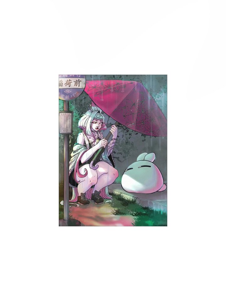 Dango's Rainy Bus Stop Print product image (2)