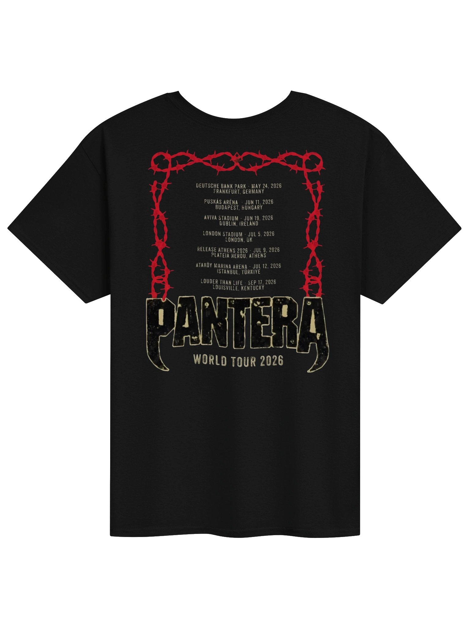Pantera World Tour 2026 Merch Tshirt product image (2)