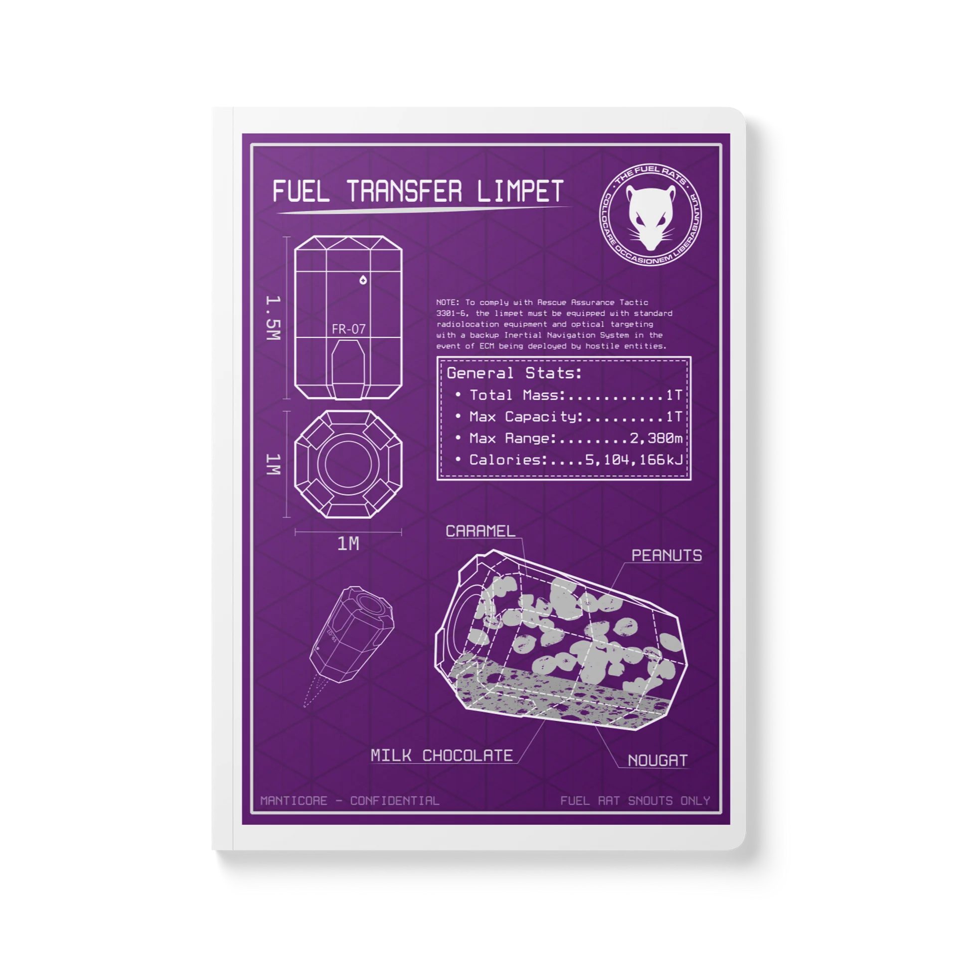 Limpet Schematic Notebook, Purple product image (1)