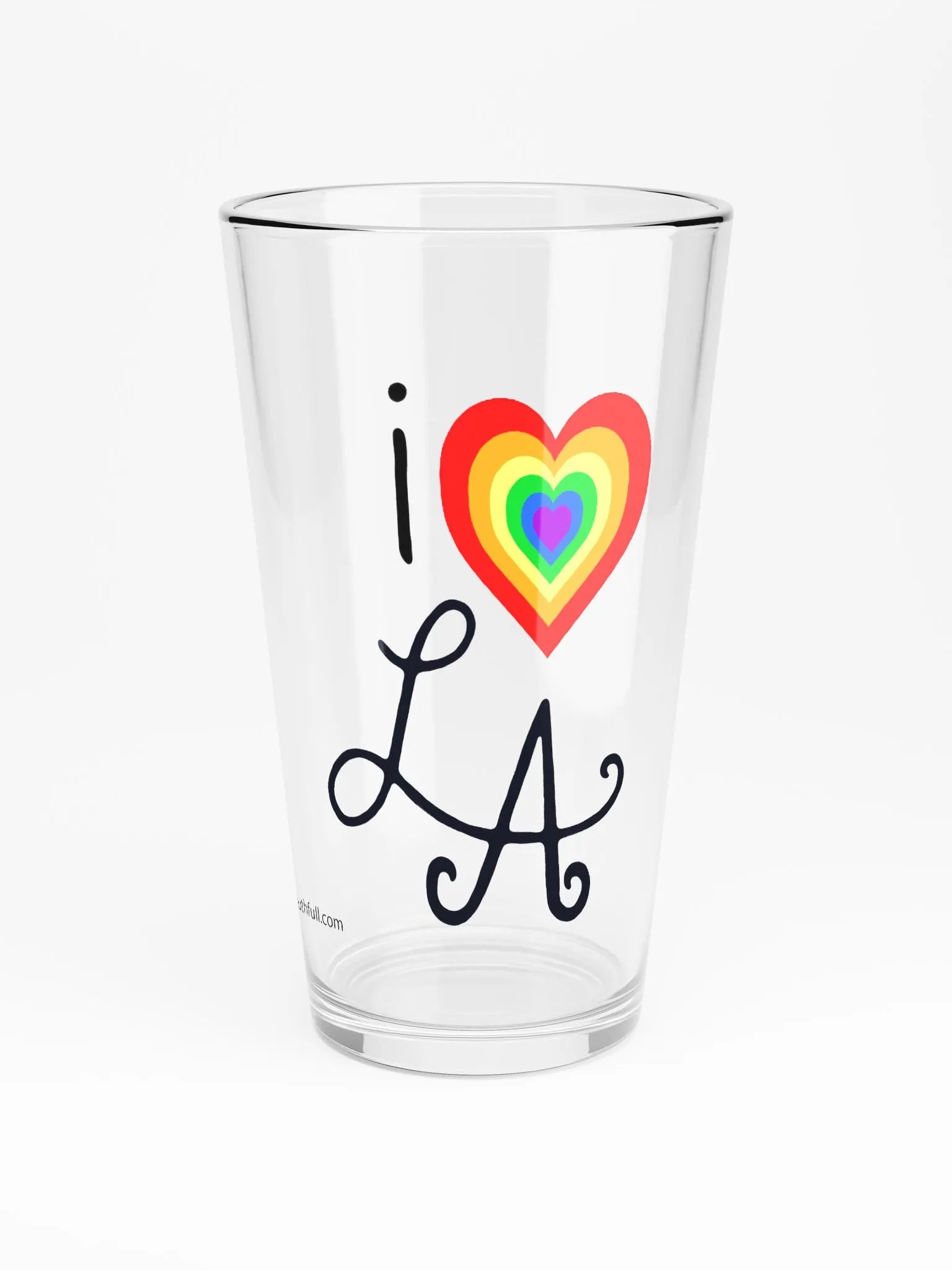 i ❤️ LA Pint Glass ~ Rainbow product image (2)