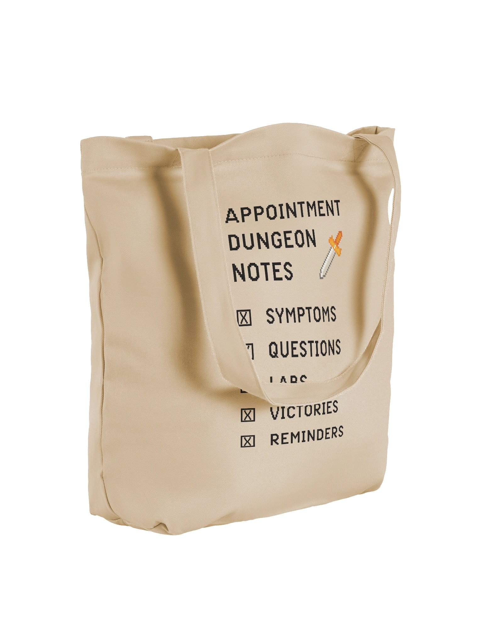 Appointment Dungeon Notes Tote Bag | Chronic Illness Doctor Visit Bag product image (4)