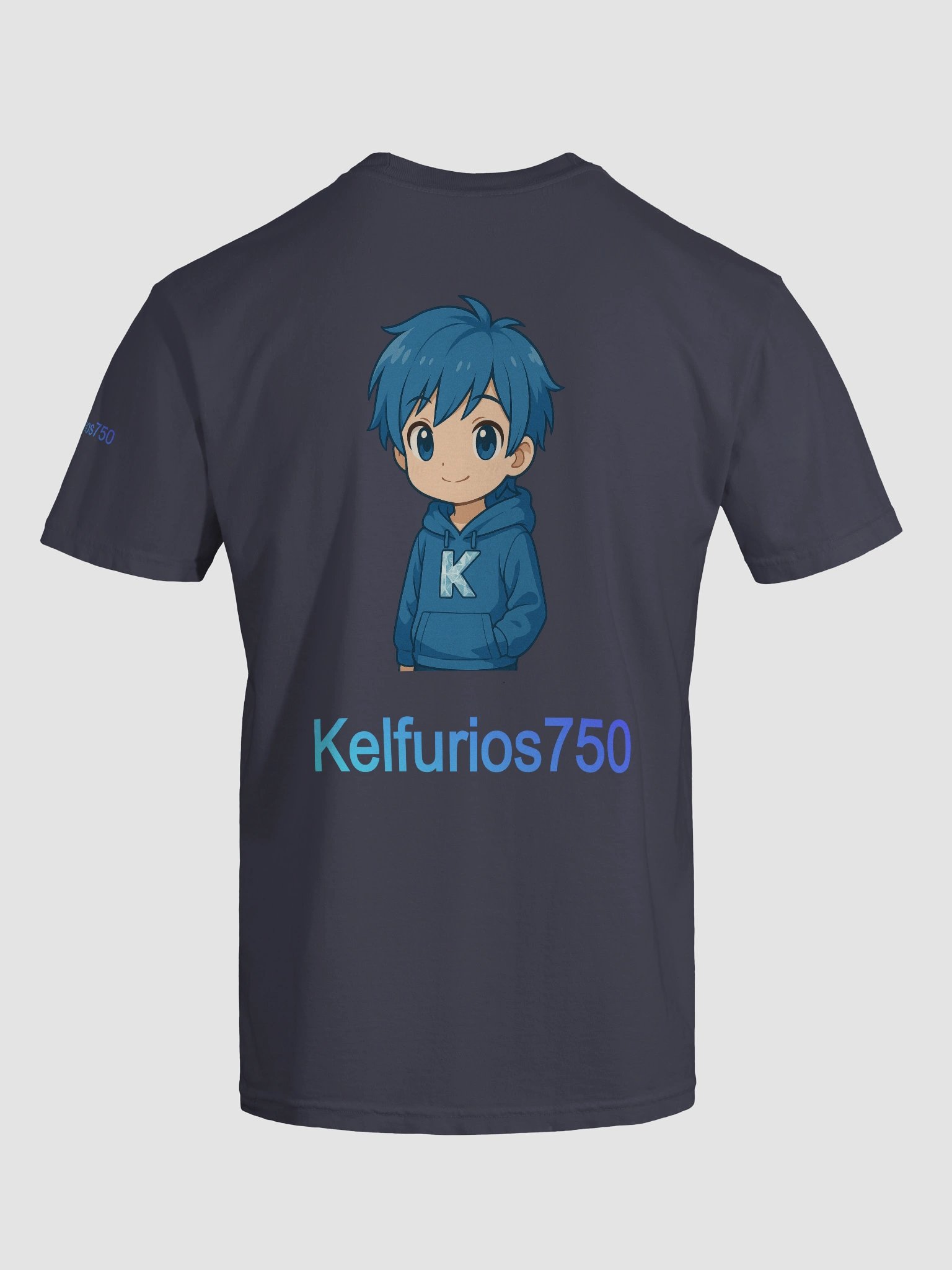 T-Shirt – Navy Blue Kelfurios Print product image (17)