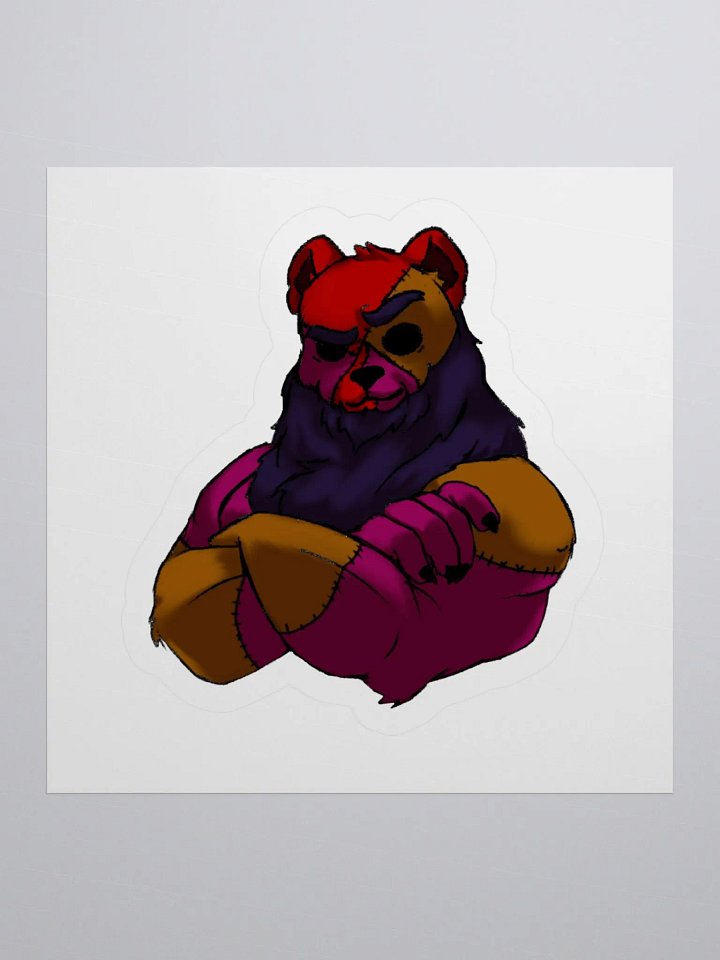 PapaBear Bust Kiss Cut Stickers product image (1)