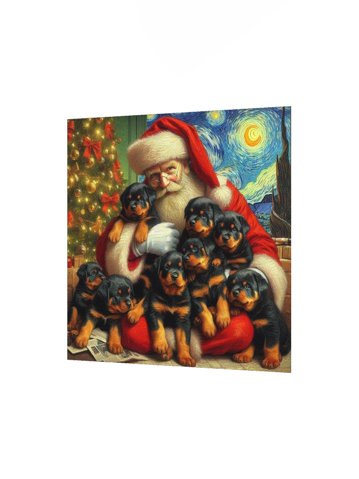 Rottweiler Santa Paws Starry Night Poster product image (7)