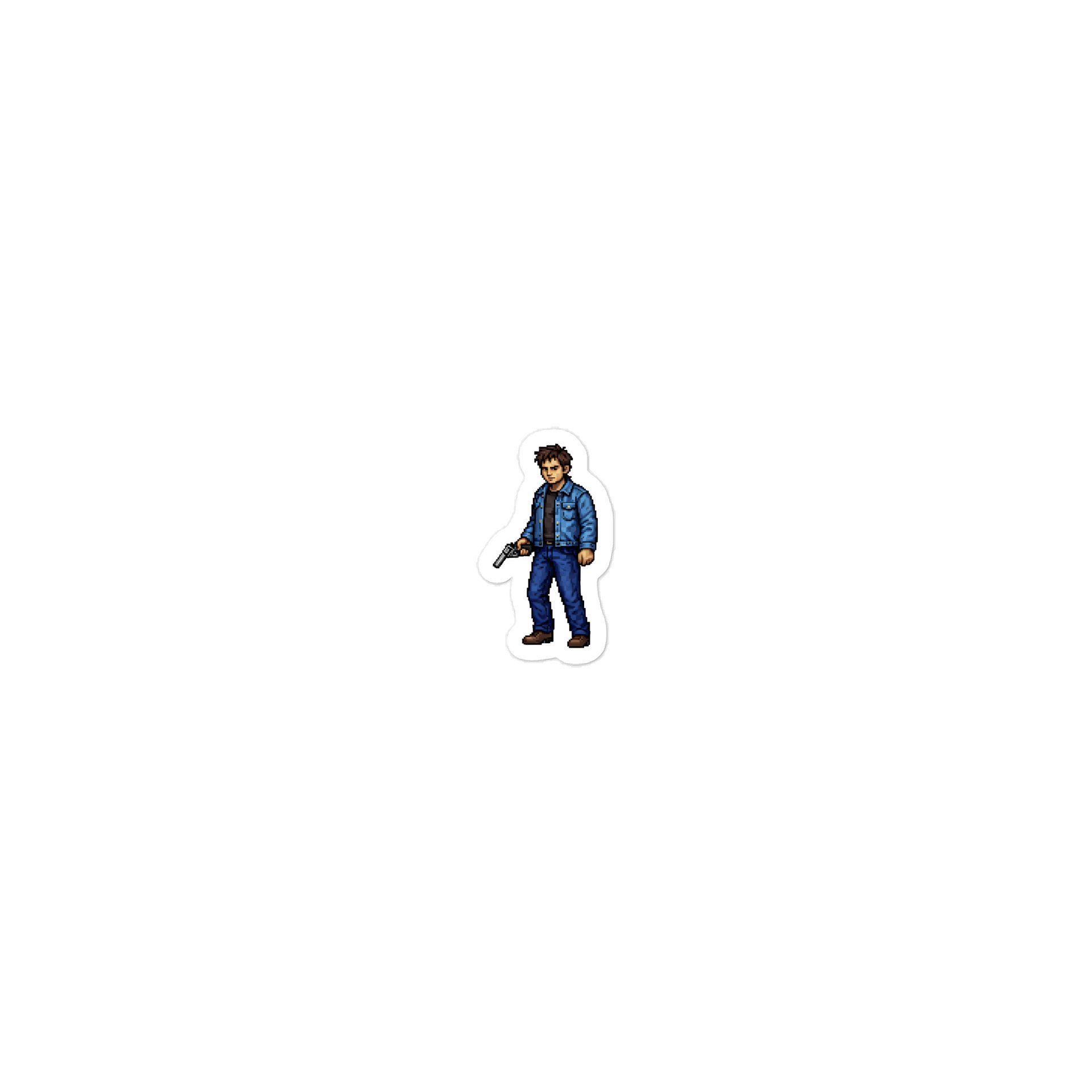 Eddie Dean (The Dark Tower Ka-Tet) Retro Pixel Art Laptop Sticker product image (1)