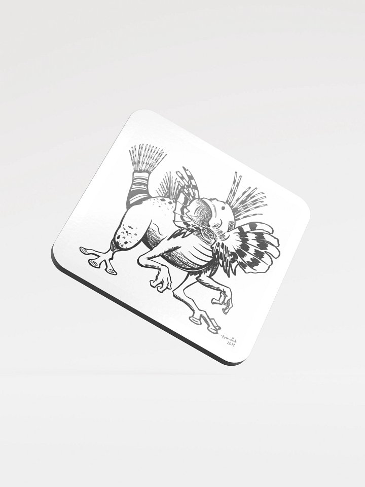 Lioncroaker - Glossed Cork Coaster product image (1)