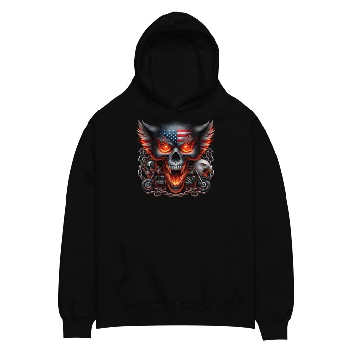 Patriotic Flames Oversized Hoodie #4 product image (2)