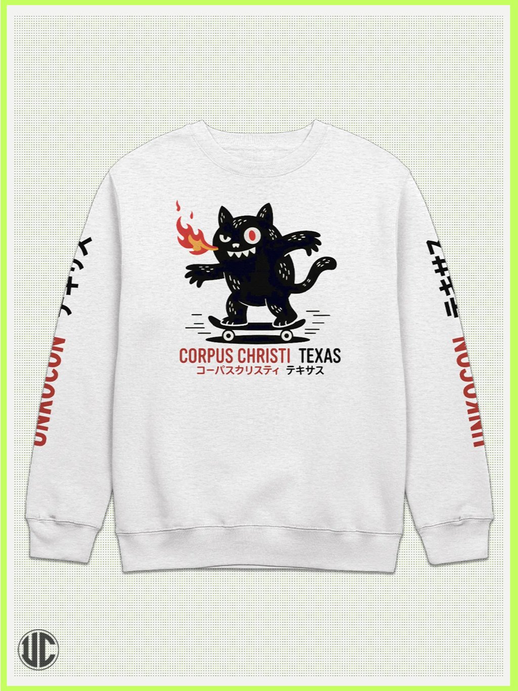UnkoCon – Corpus Christi TX Skater Crew Neck Sweatshirt product image (1)