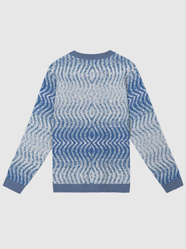 Ocean Ripple – Blue Tones | Knitted Crewneck product image (2)