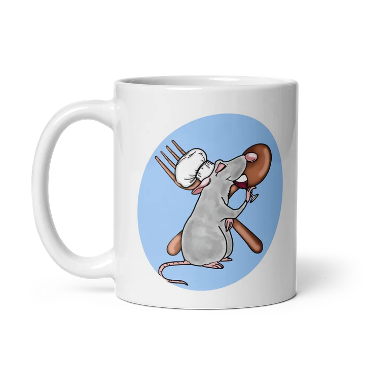 Chef Mouse Mug — White Glossy Cartoon Rodent product image (4)