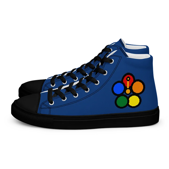 Colorful Hibiscus High Top Canvas Men's Shoes product image (1)