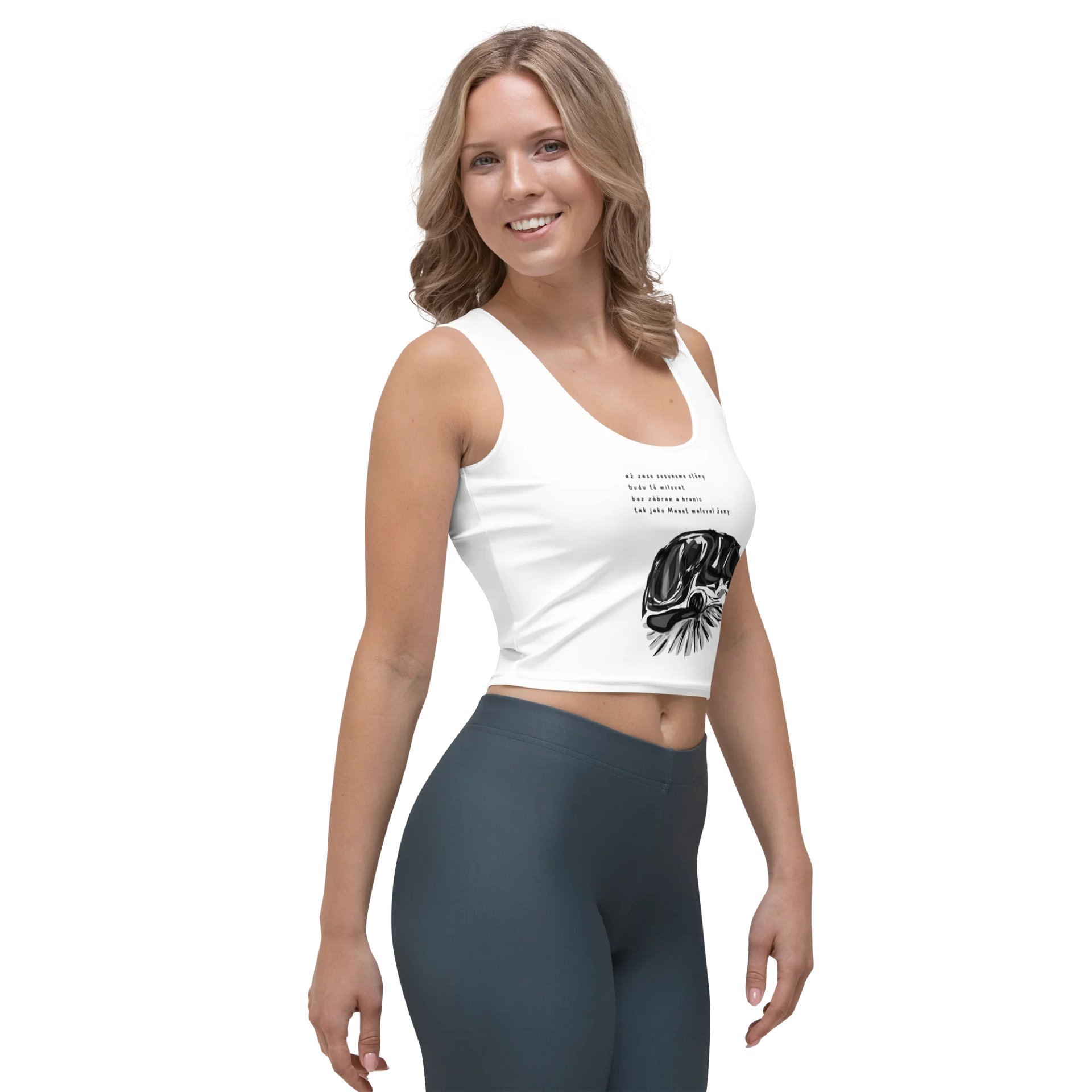Vylité emoce White Crop Top product image (3)
