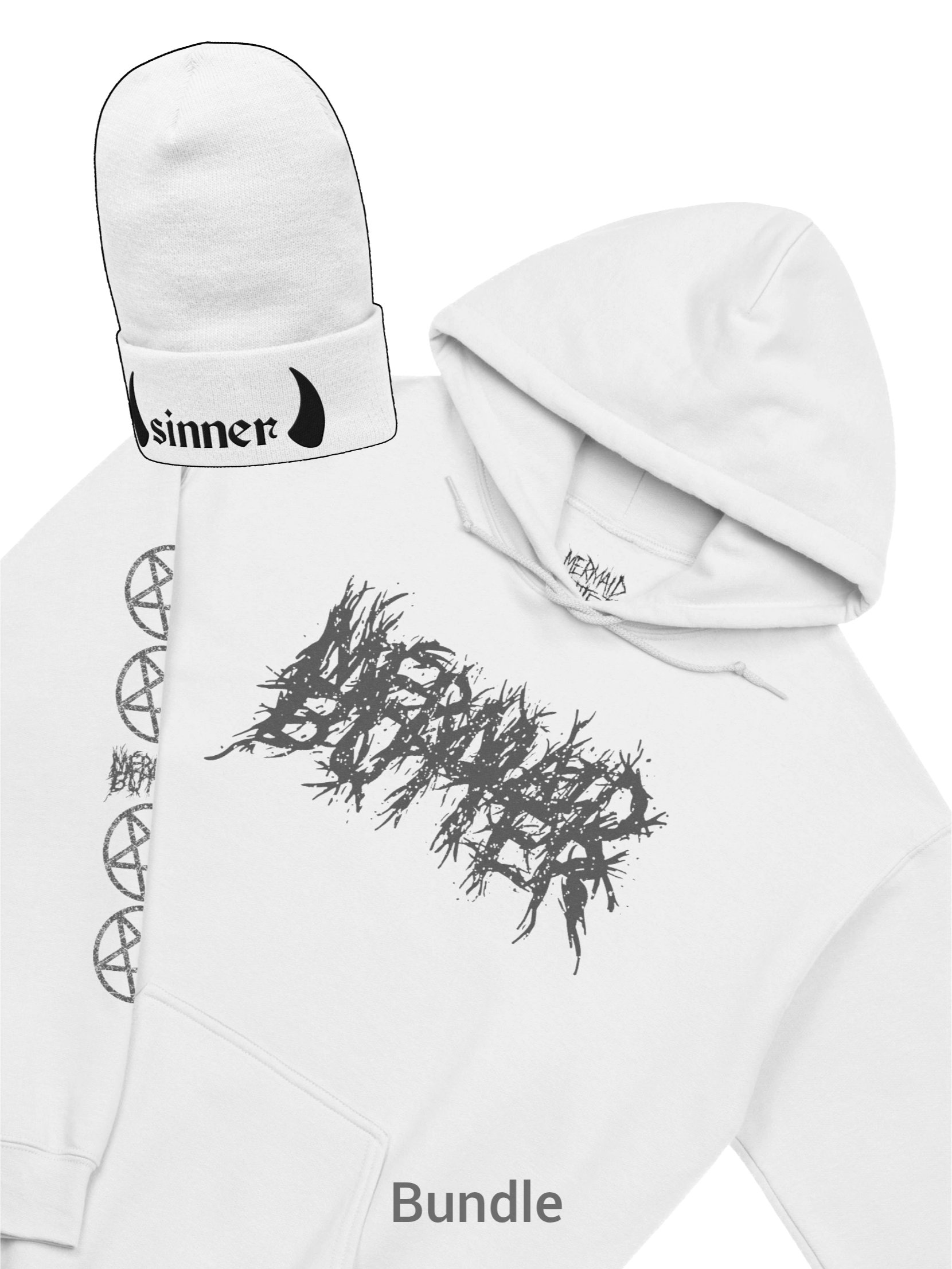 White Hoodie & Beanie Bundle product image (1)