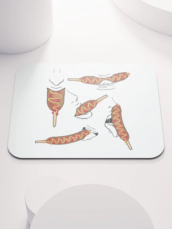 Eating Corn Dog Mouse Pad product image (1)