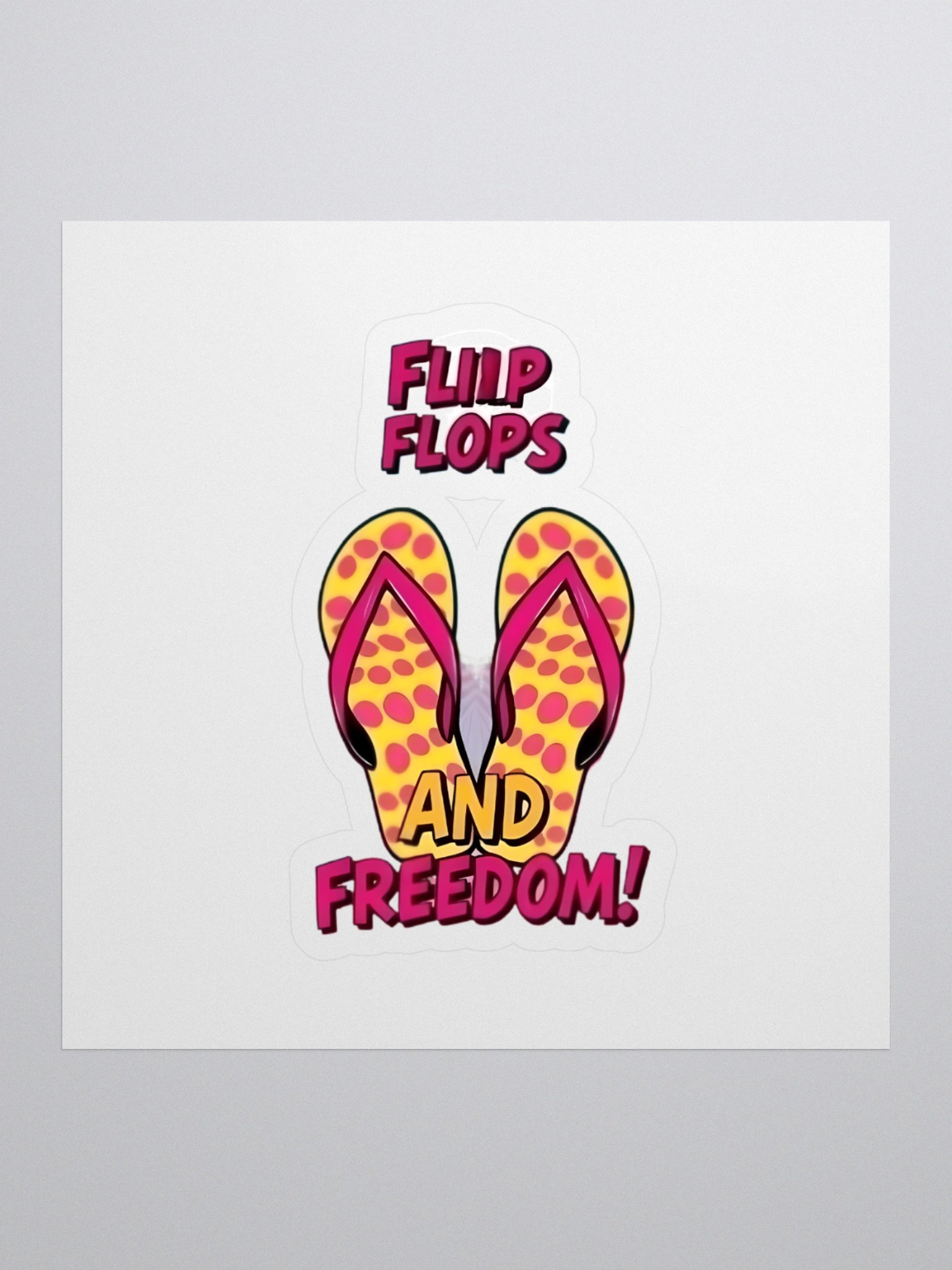 Freedom Vibes Flip Flops Stickers product image (1)