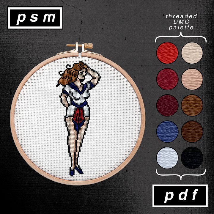 Simple Sailor Girl Pattern product image (1)