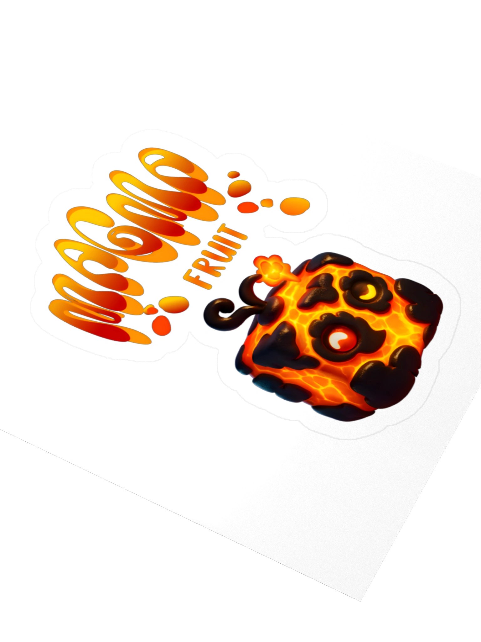 Magma Fruit Sticker 3x3" Blox Fruits Gamer Gift For Kids product image (3)