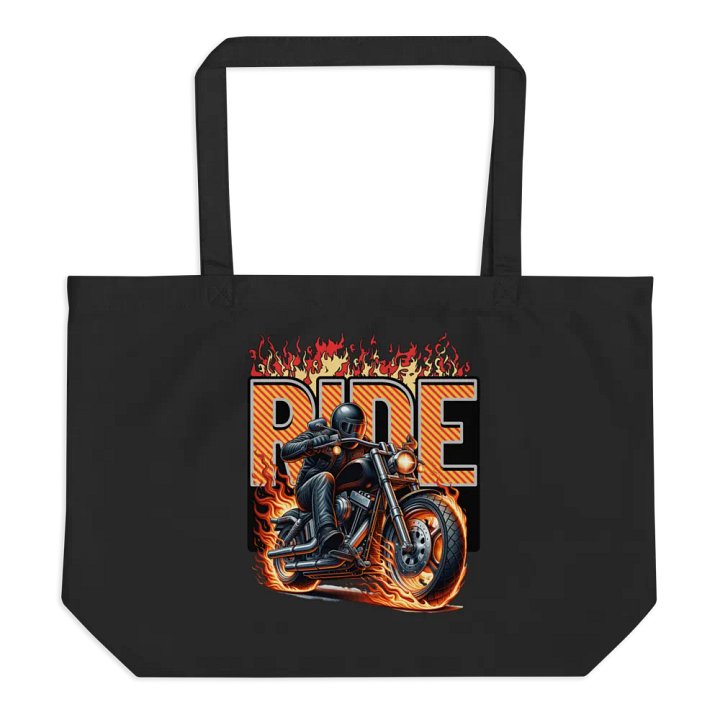 Ride Motorcycle Flaming Eco Tote product image (1)