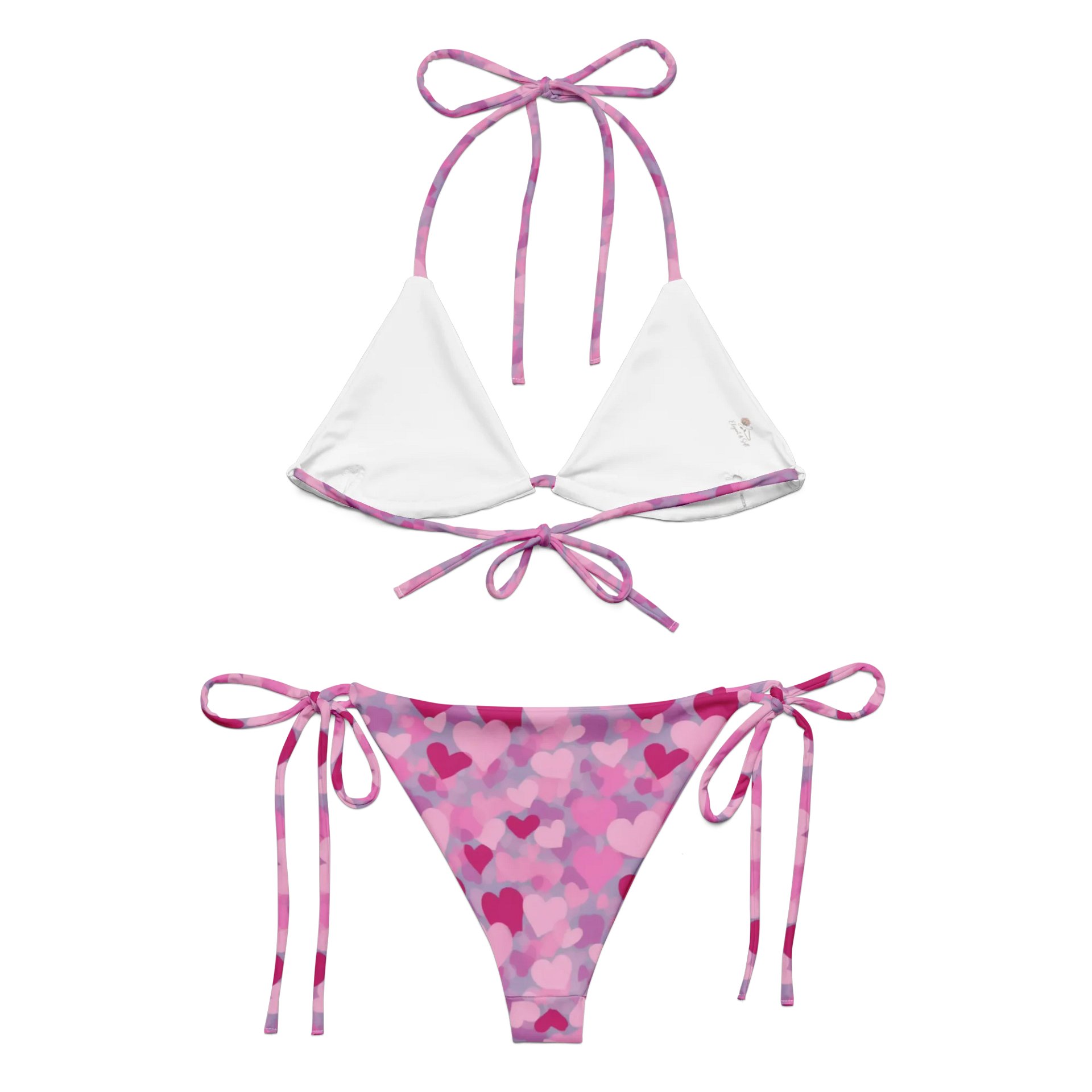 Blush Love Drift – Recycled All-Over Print String Bikini product image (5)