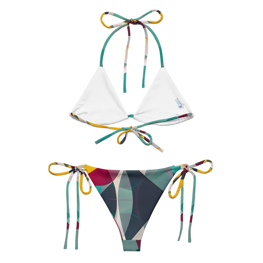 Abstract Lithographic Pattern Design String Bikini - V9 product image (5)