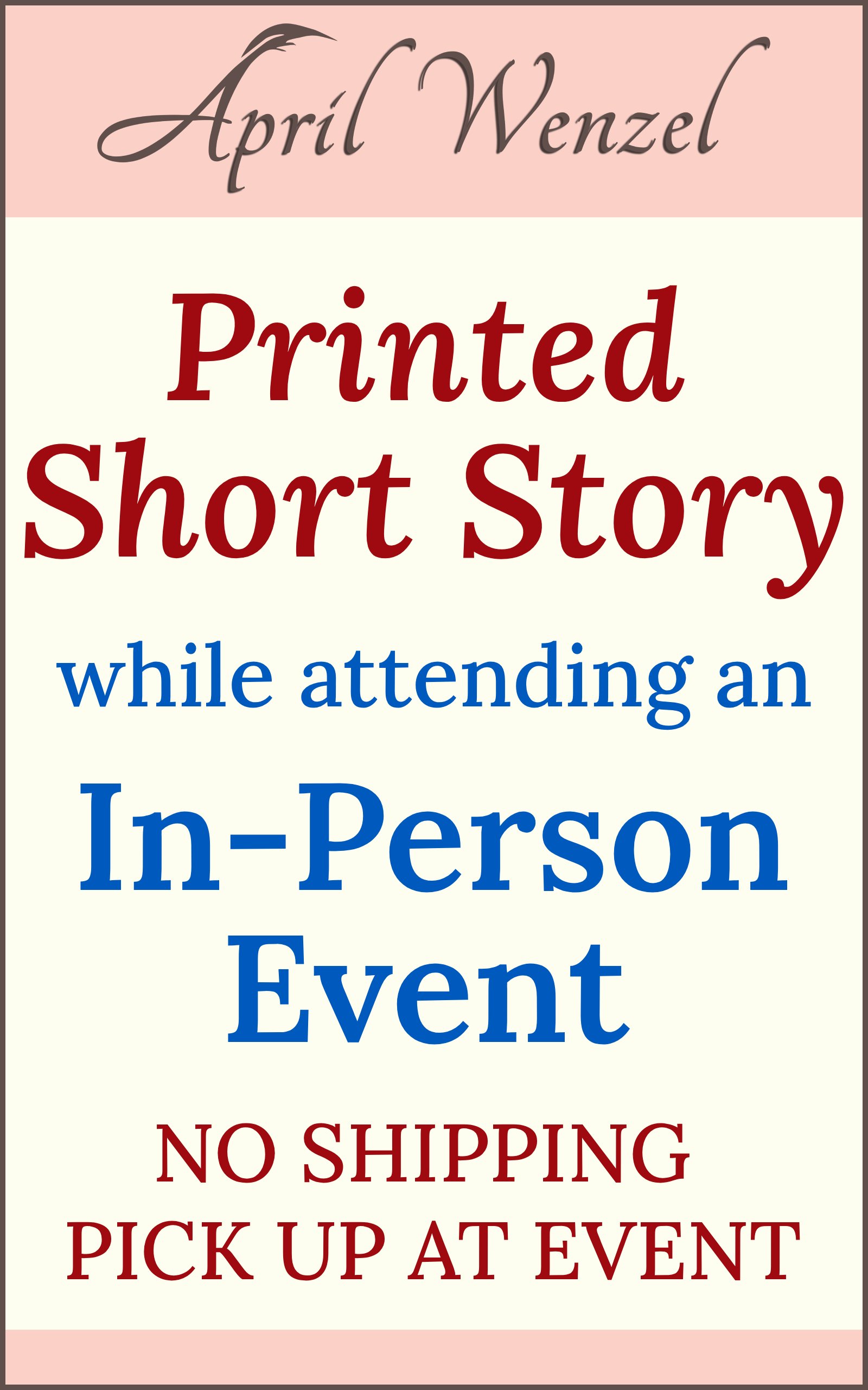 Printed Short Story (in-person event only) product image (1)