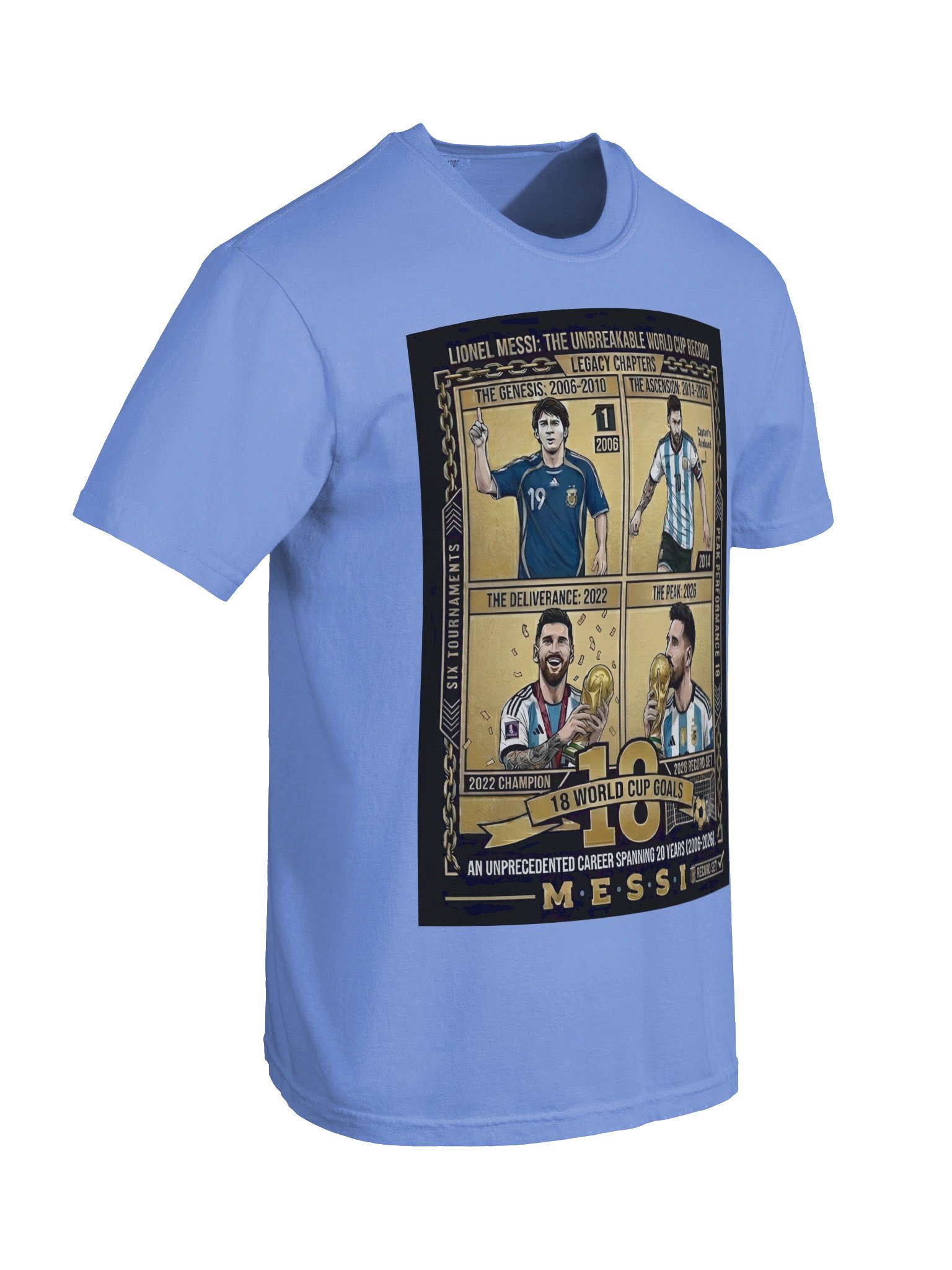 Messi 18 Goals T-Shirt - All Time World Cup Top Scorer Graphic Tee product image (79)