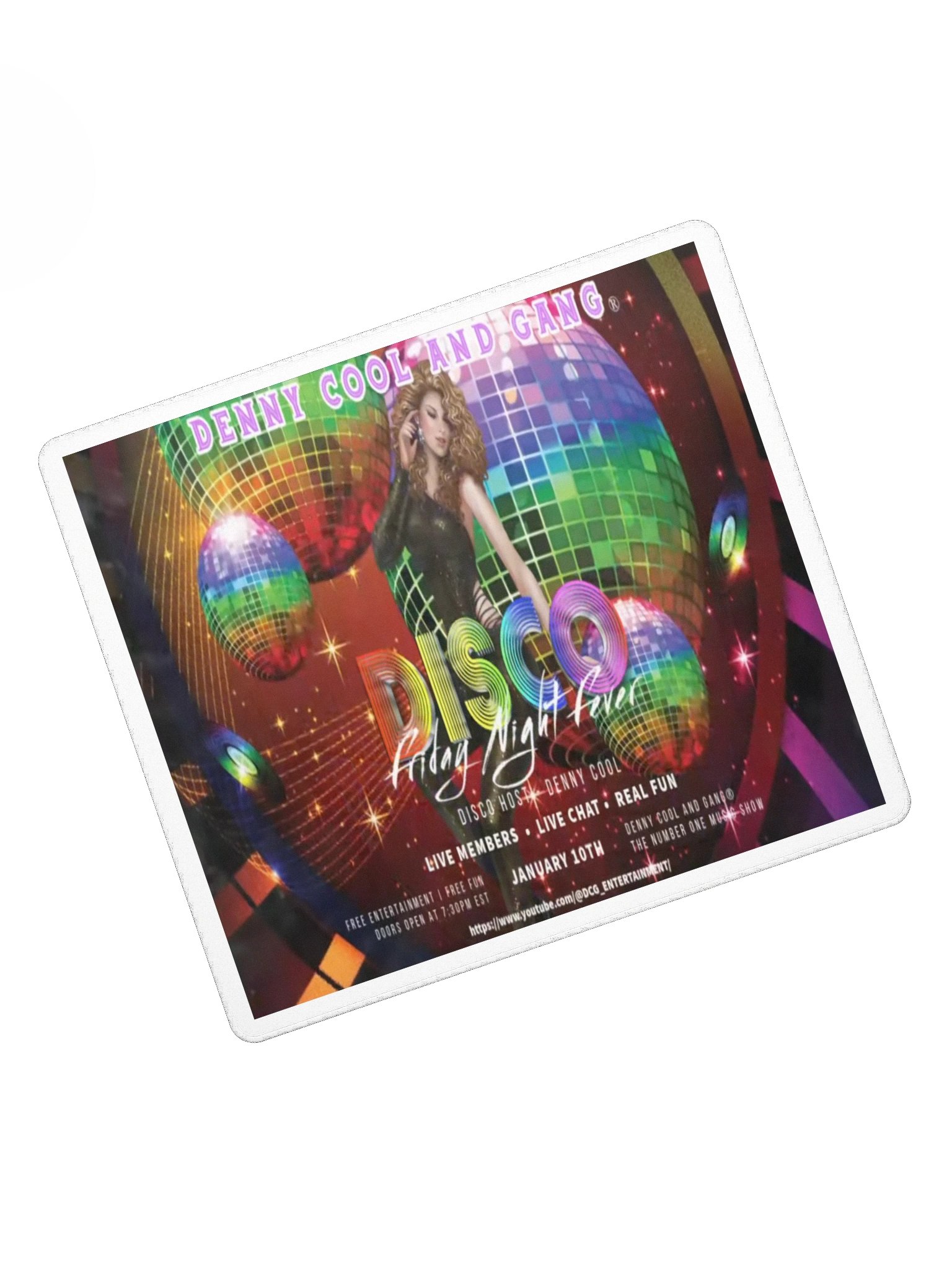 DISCO Friday Night Fever Show Banner Mouse Pad product image (5)