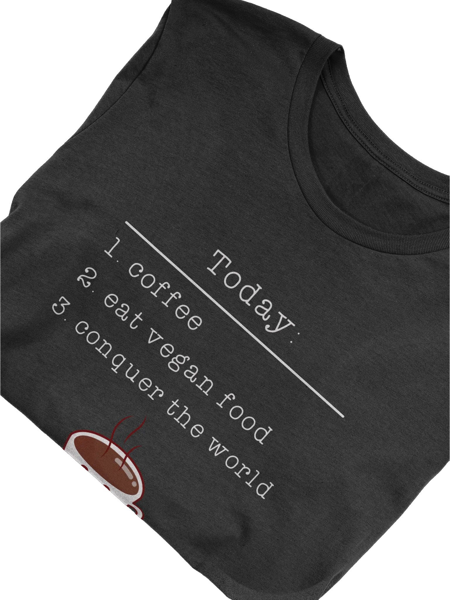 “Vegan Conquers the World” Unisex Black T-Shirt product image (4)