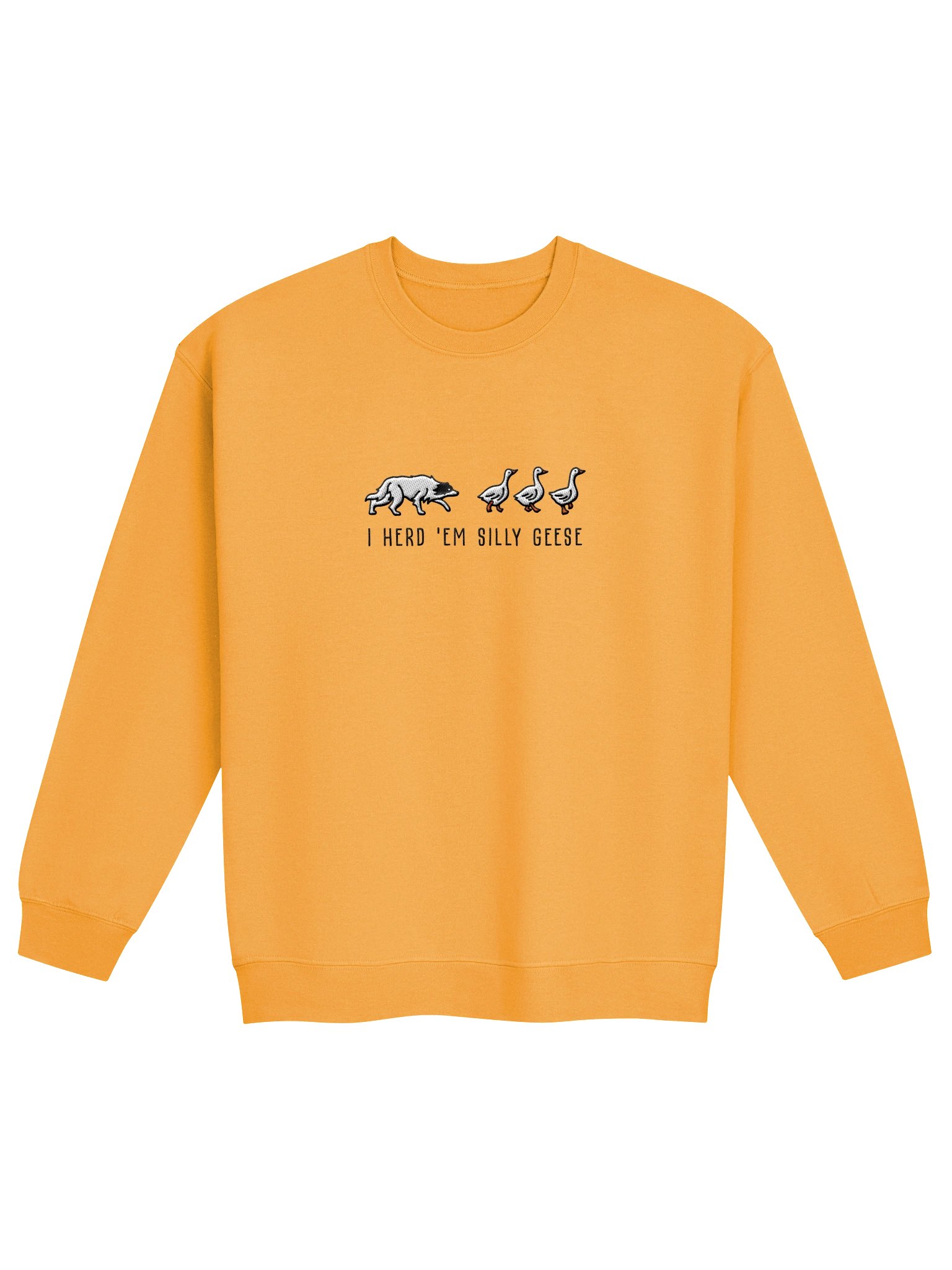 I Herd 'Em Silly Geese Sweatshirt(Embroidered) of a Border Collie(Black & White 2) product image (41)