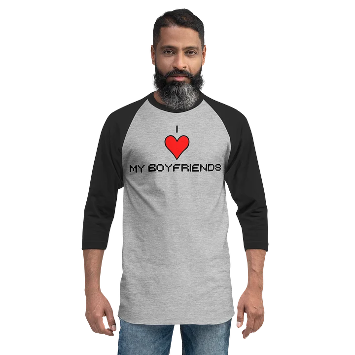 I Love My Boyfriends Long Sleeve Raglan Shirt (Light) product image (11)