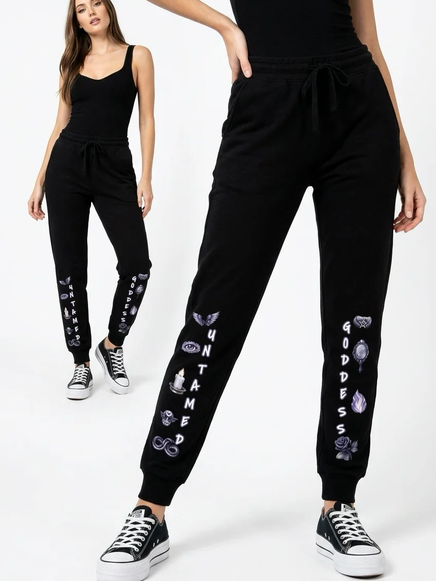 Lilith “Untamed Goddess” Symbolic Gothic Joggers product image (1)