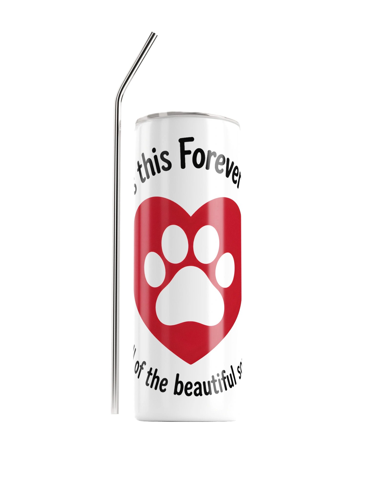 Bless This Forever Home Paw Print Tumbler (white) product image (1)