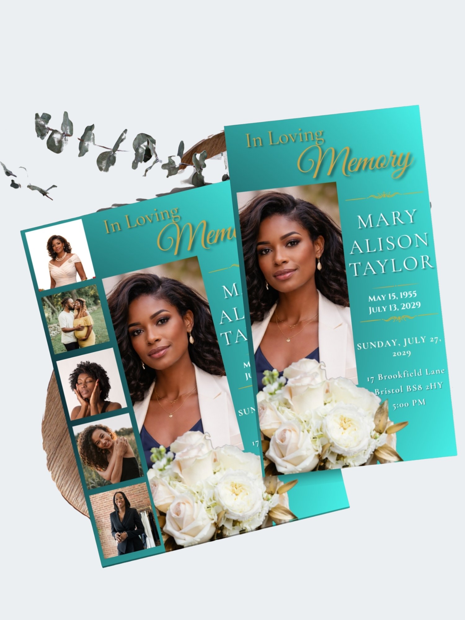 Celebration of Life Program Template for Woman | 6-Page Funeral Obituary Editable Canva Template product image (3)