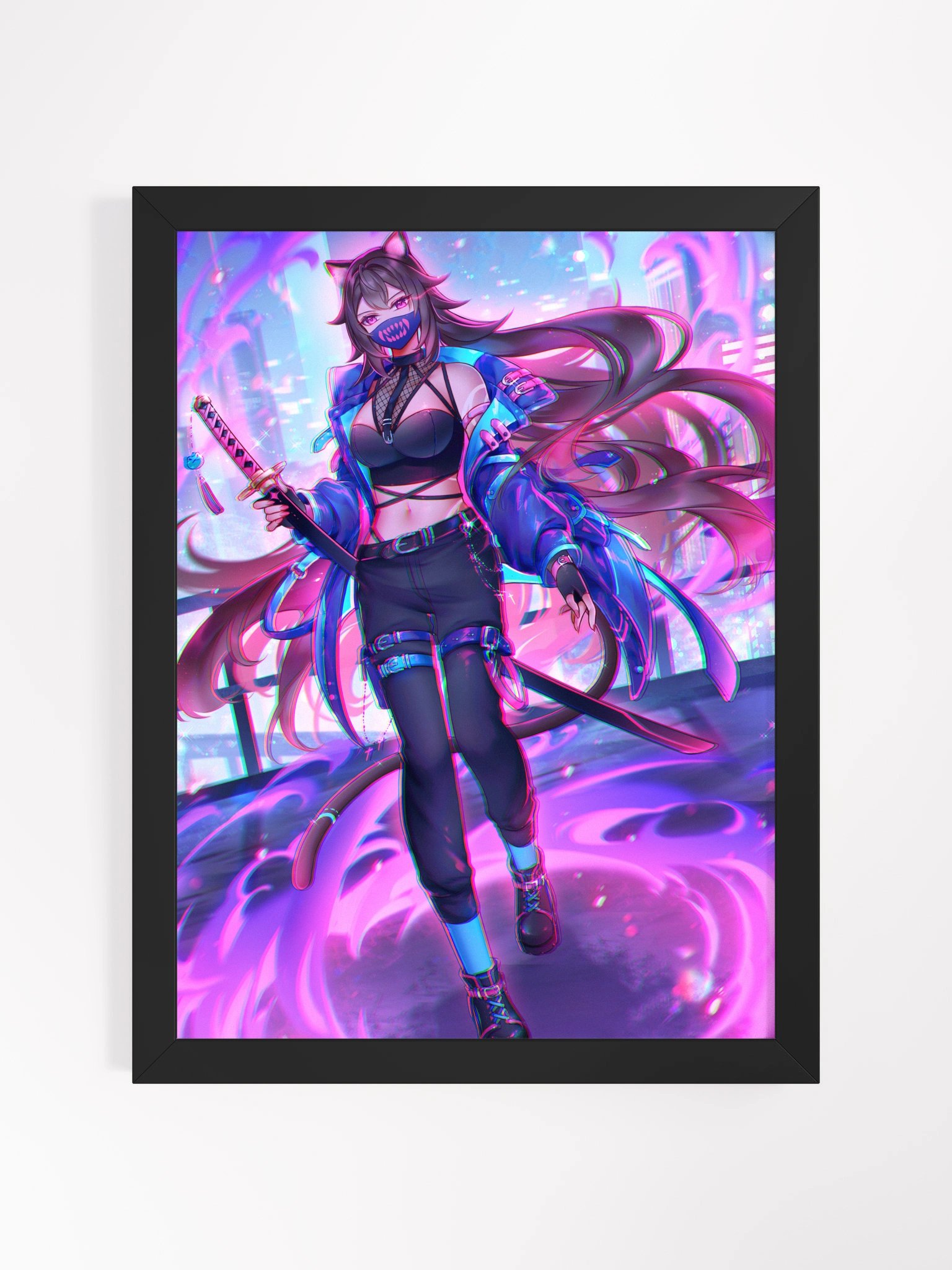 【Framed Poster】- Myun Cyber Katana product image (2)