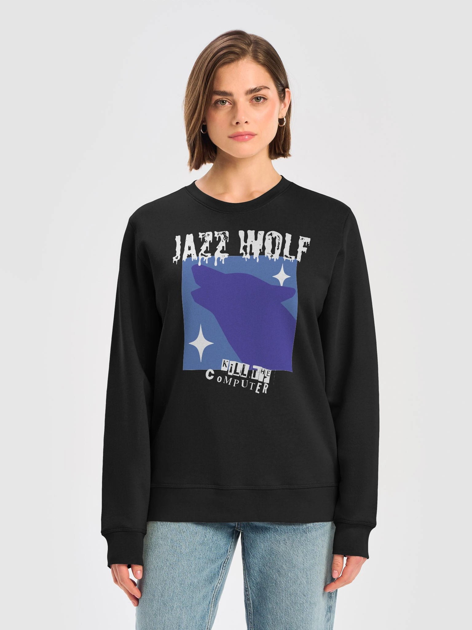 Jazz Wolf Eco Unisex Sweatshirt product image (9)