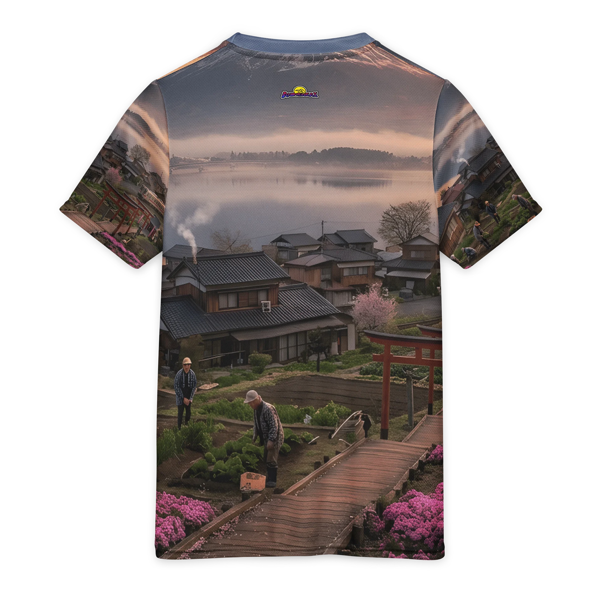 Mount Fuji & Japanese Village Youth Recycled Sports Jersey | UPF50+ Activewear product image (2)