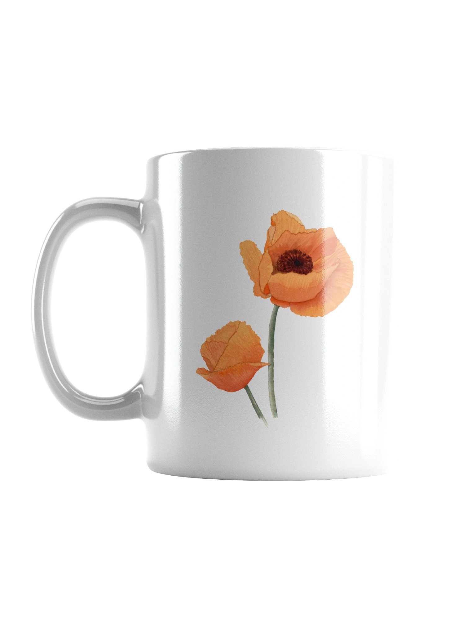 Orange Poppies White Glossy Mug product image (6)