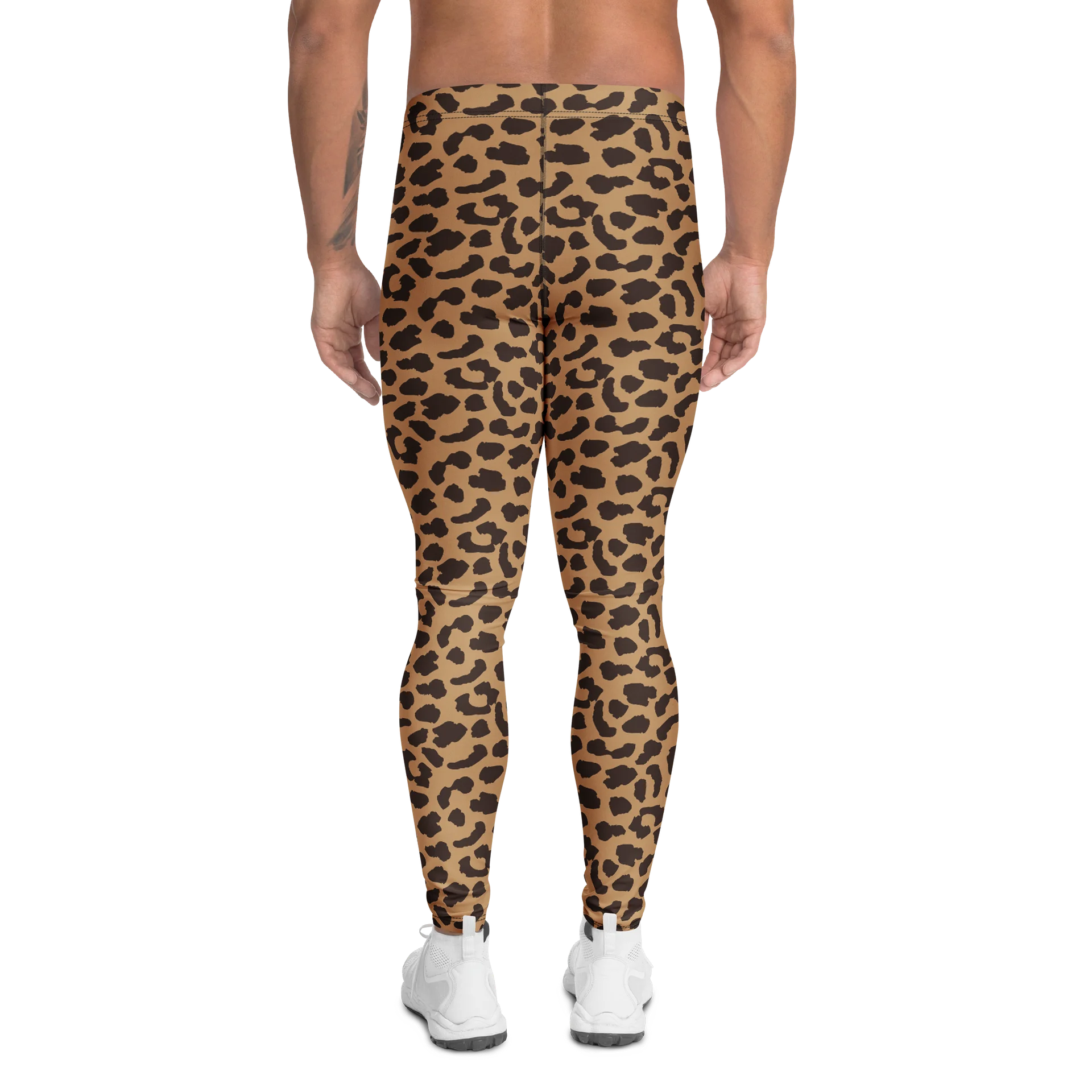 Bold Leopard Skin Pattern Mens Leggings Activewear product image (2)