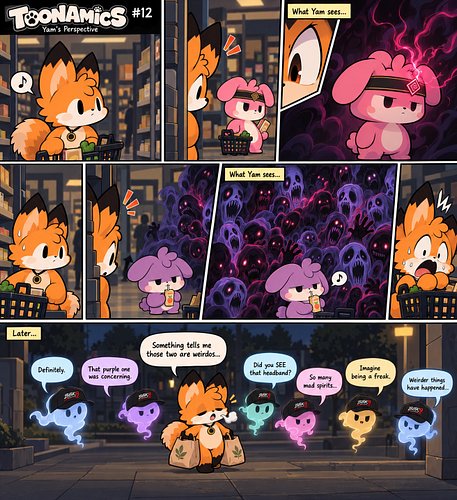 Yam just wanted groceries. Instead she found out some people come with a little more baggage than others. 😭👻 

Even the spiri...