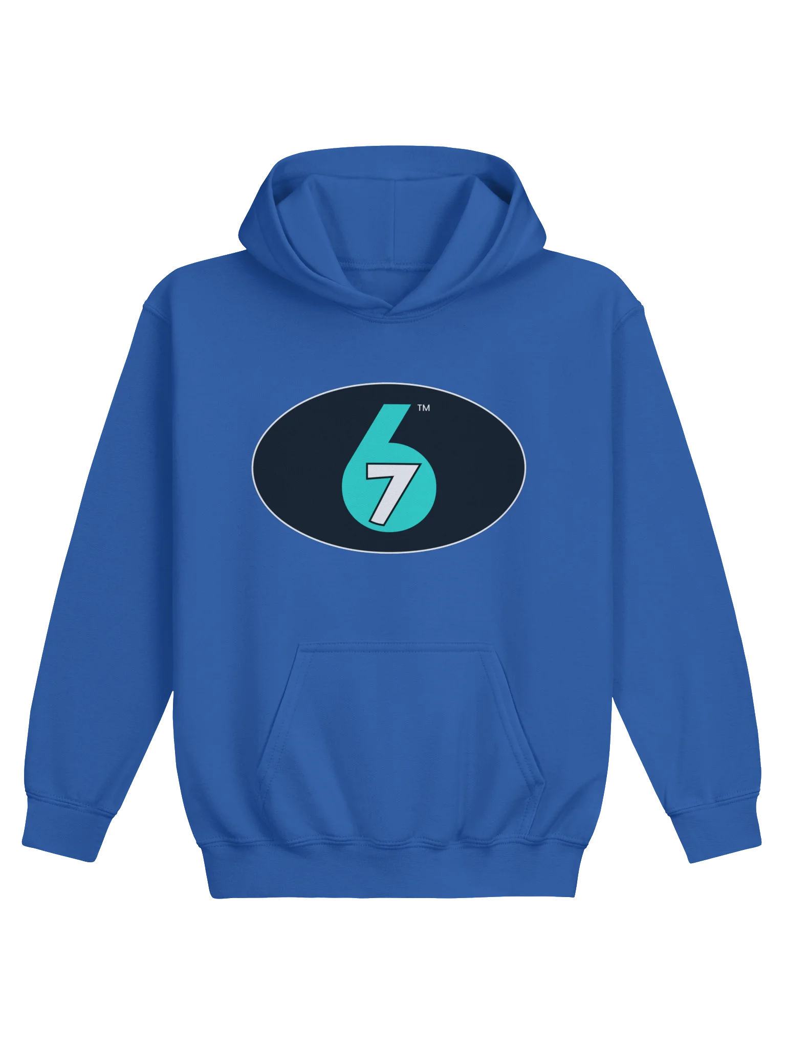 Kids Pullover Hoodie - Royal Blue, Logo on Front product image (1)