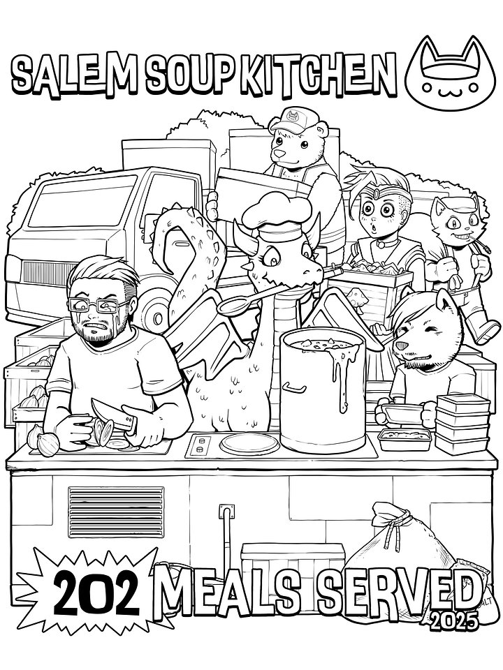 Salem Soup Kitchen 2025 Digital Colouring Page product image (1)