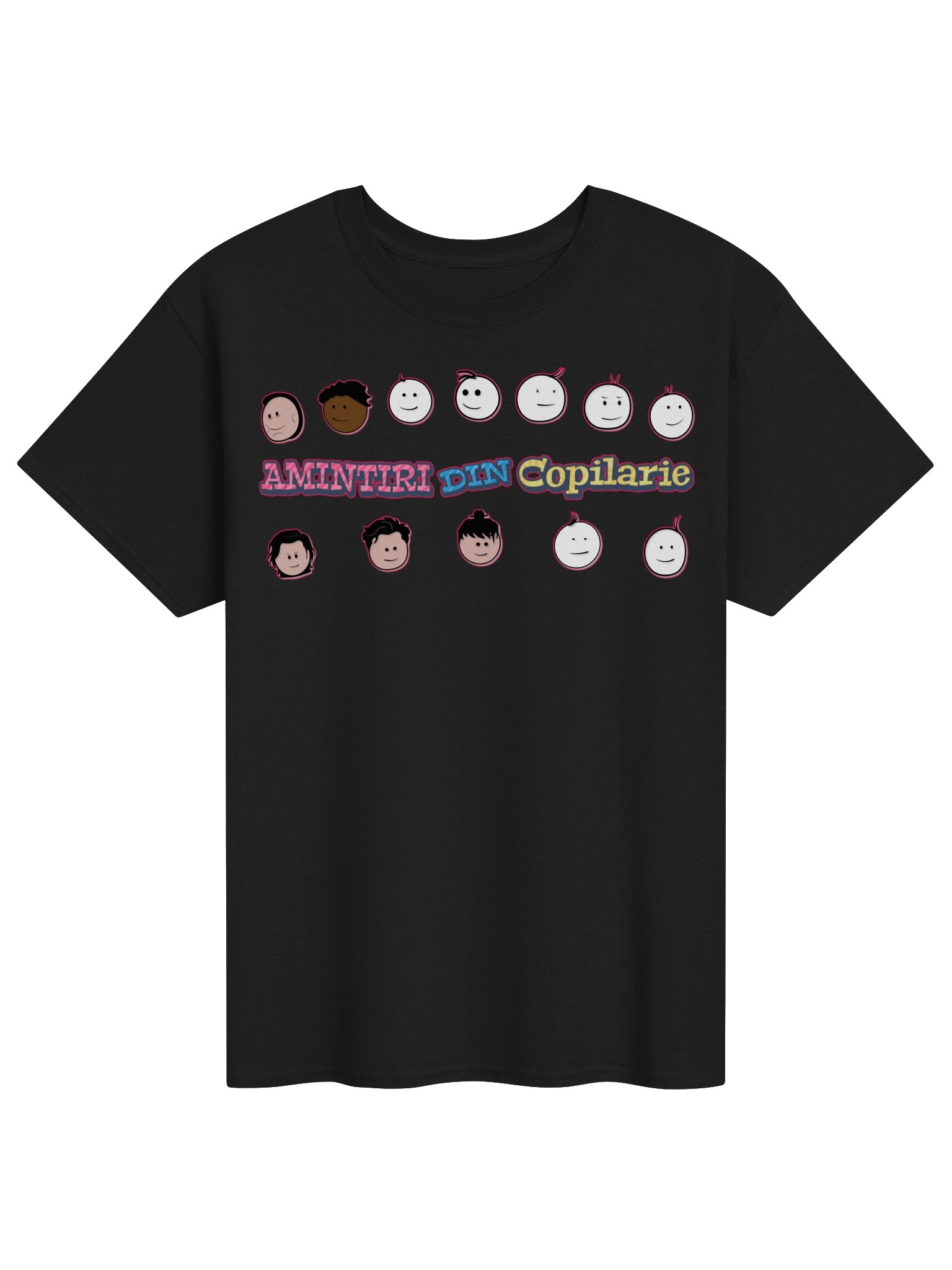 👕 Tricou Negru Damă „Amintiri Din Copilărie” – Personajele product image (1)