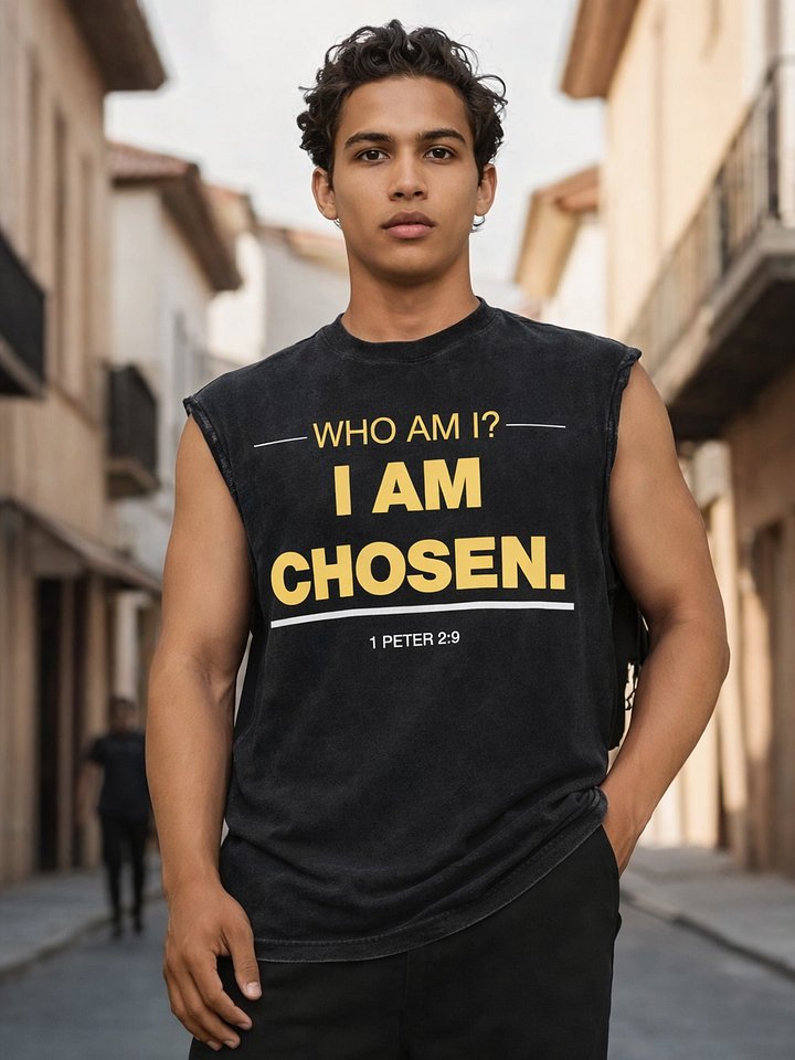 WHO AM I? I AM CHOSEN MUSCLE TEE (01/06) product image (1)