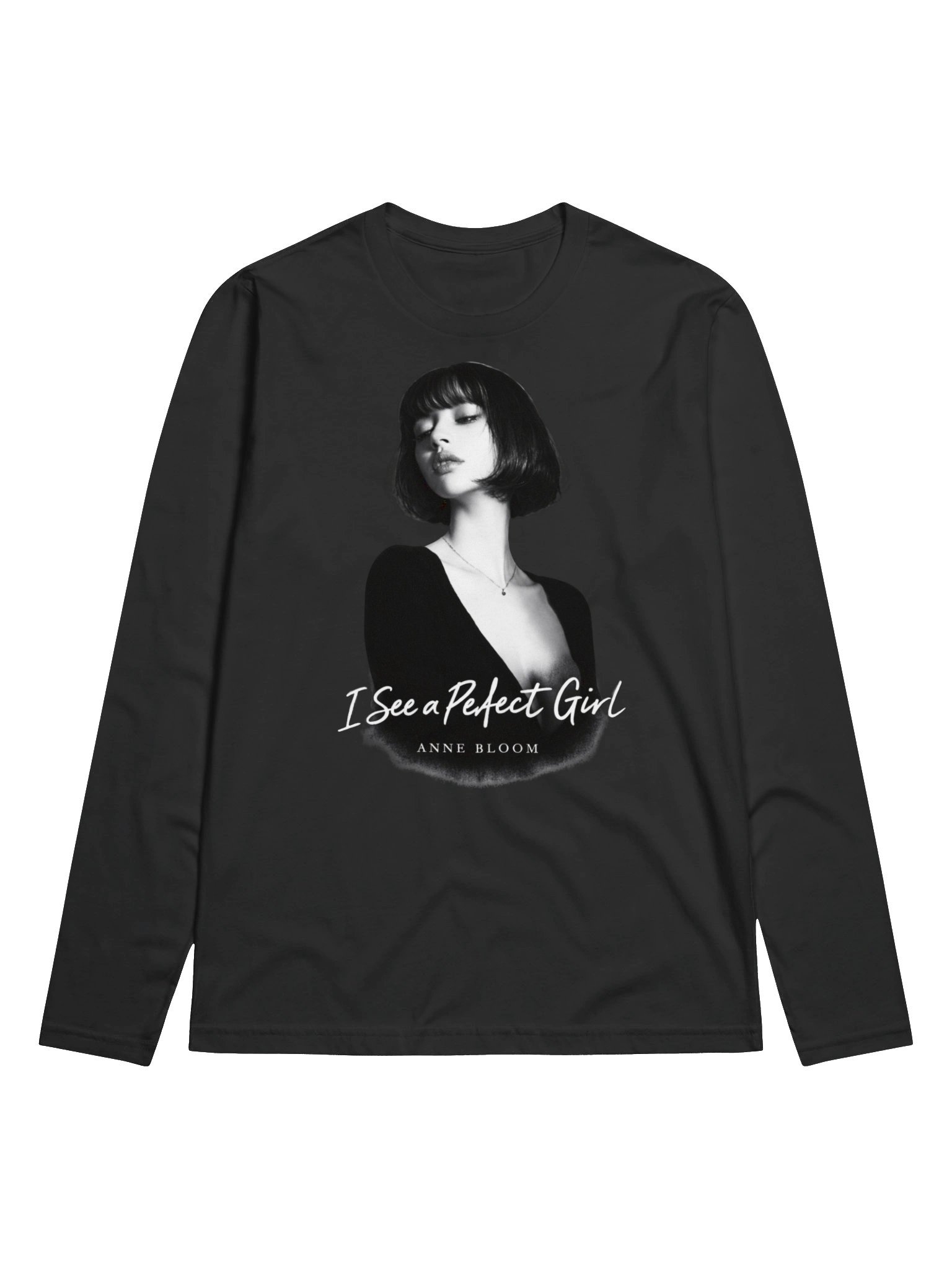 Fitted Long Sleeve Crew - I See a Perfect Girl product image (1)