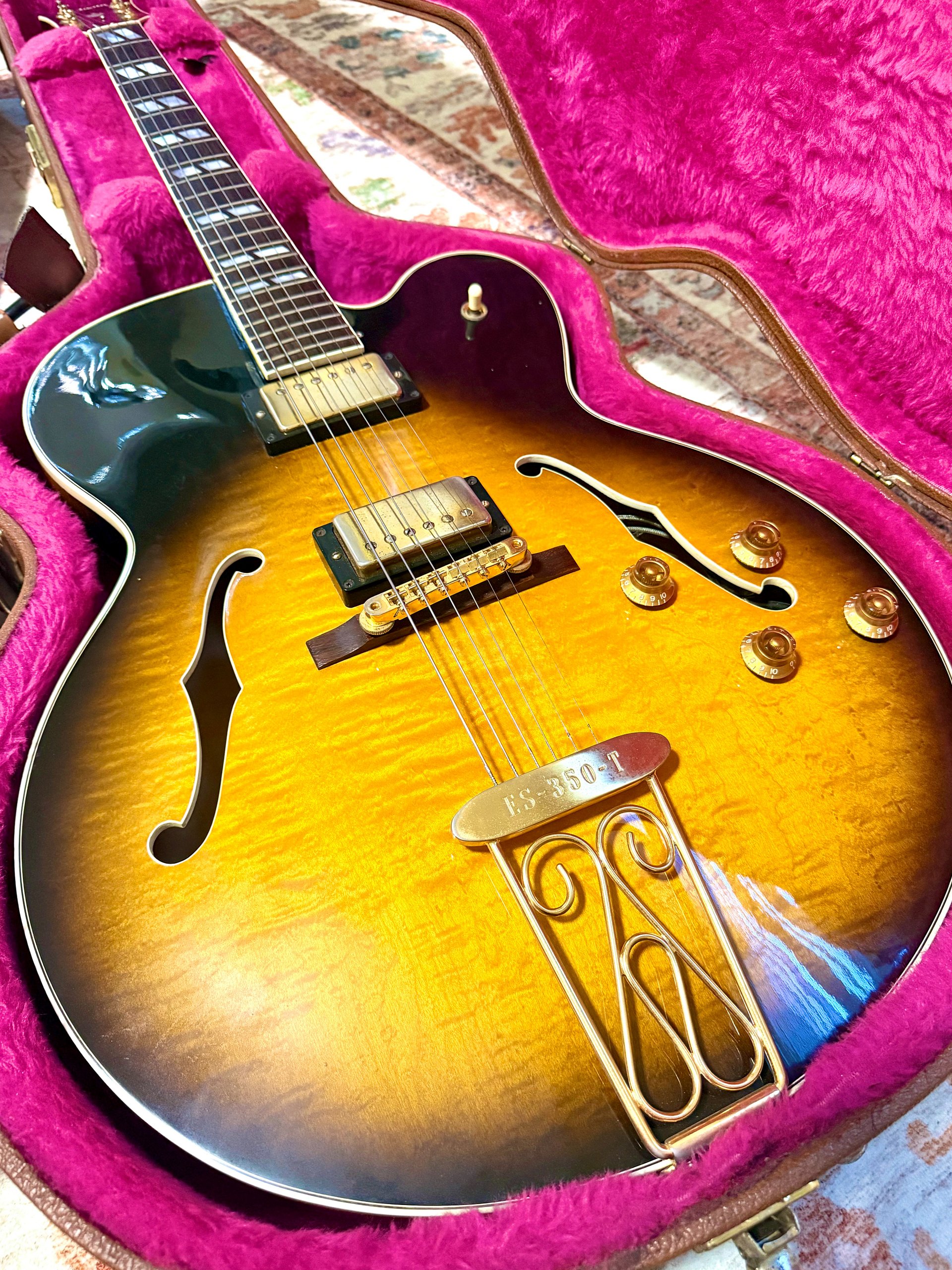 1992 Gibson ES-350T "FIGURED TOBACCO BURST" Full Hollowbody + OHSC product image (3)