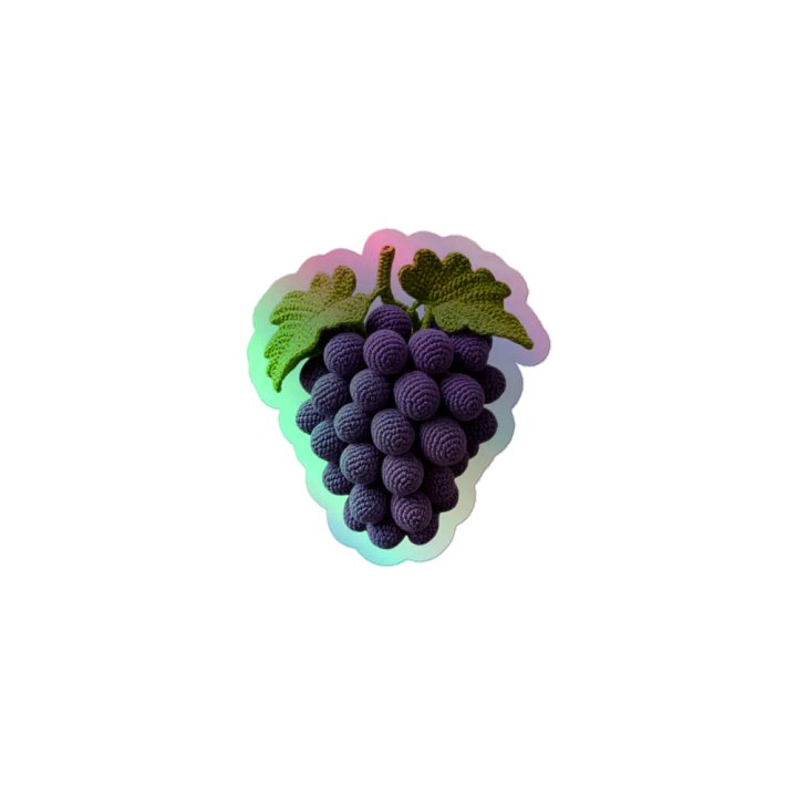 CozyAvocado Kiss-Cut Holographic Sticker Sheet Grape Slice #1 product image (1)