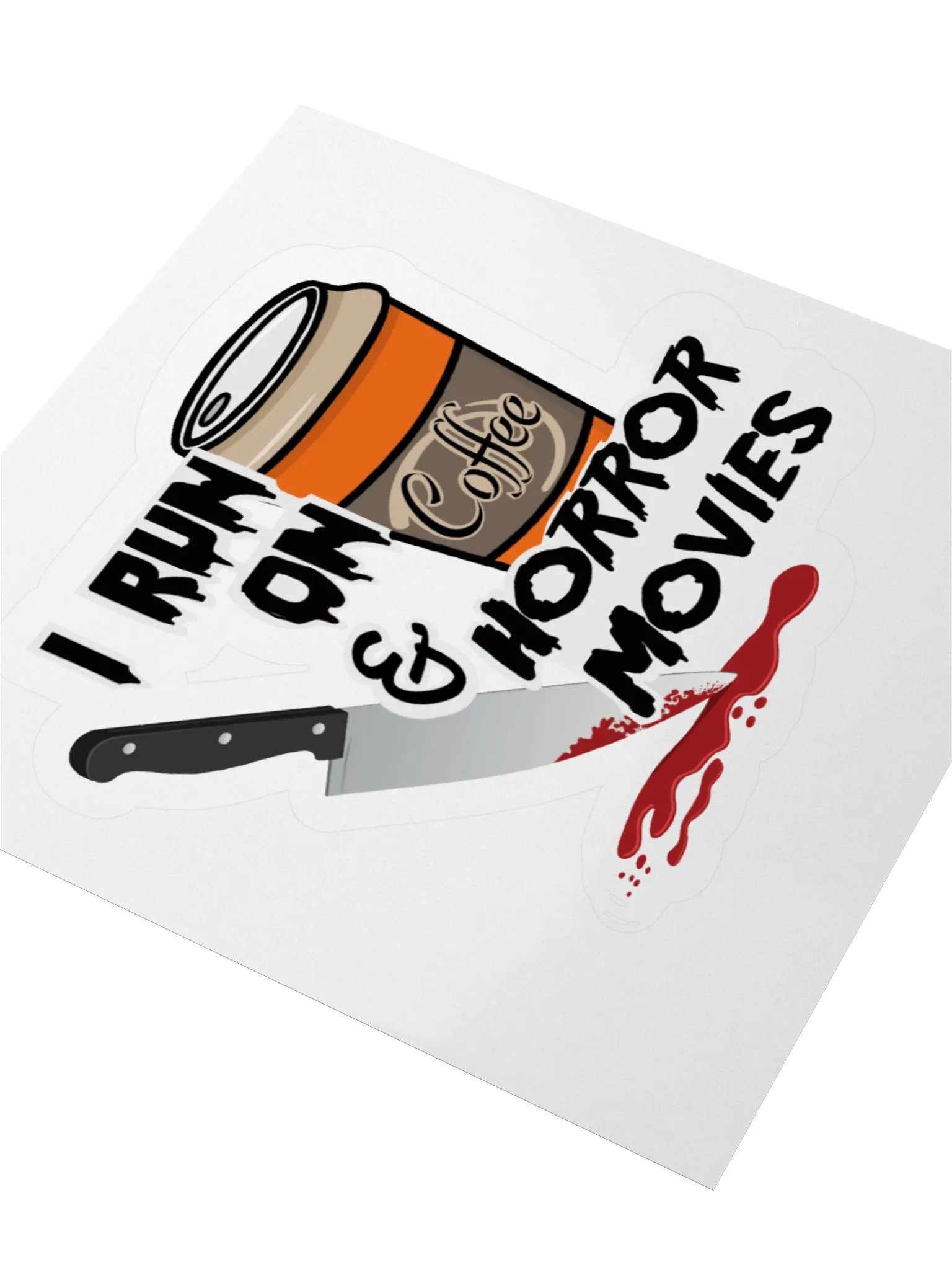 I Run on Horror Movies & Coffee Sticker product image (7)