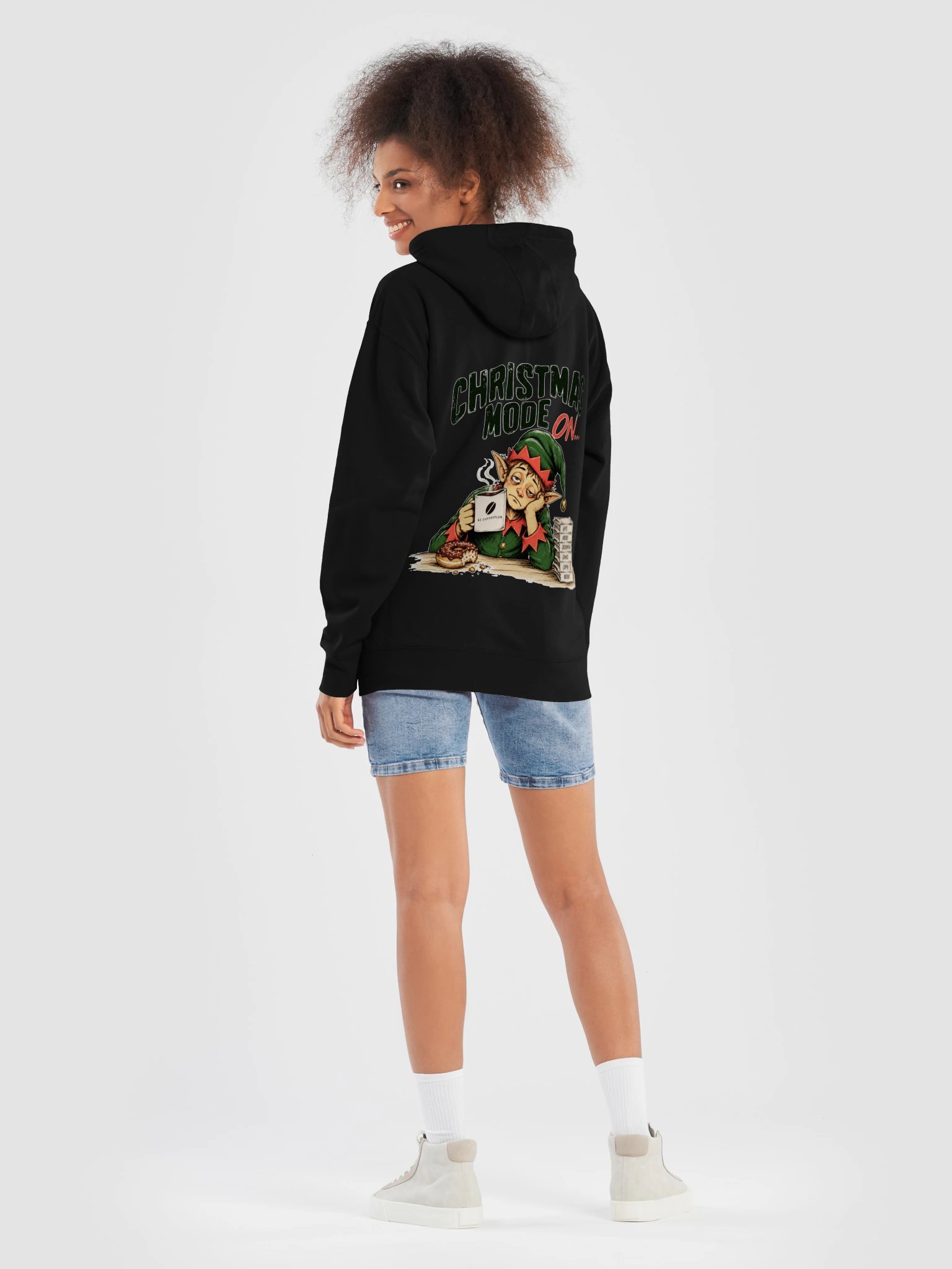 Christmas Mode On – Sleepy Elf Women’s Hoodie product image (70)